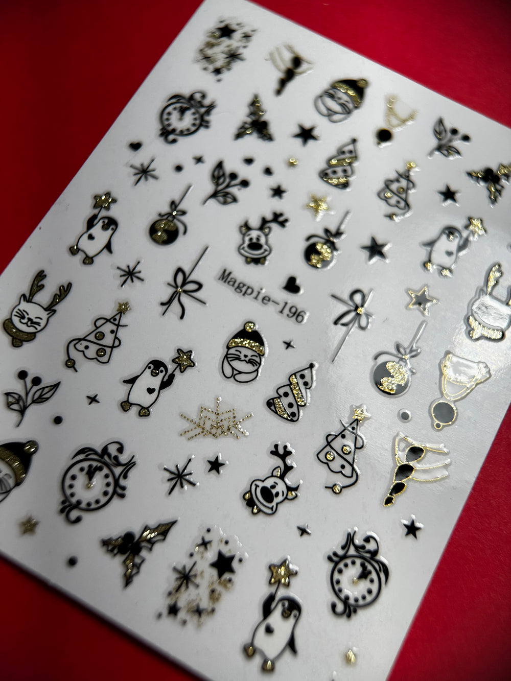 Sticker 196 - Black and Gold Christmas