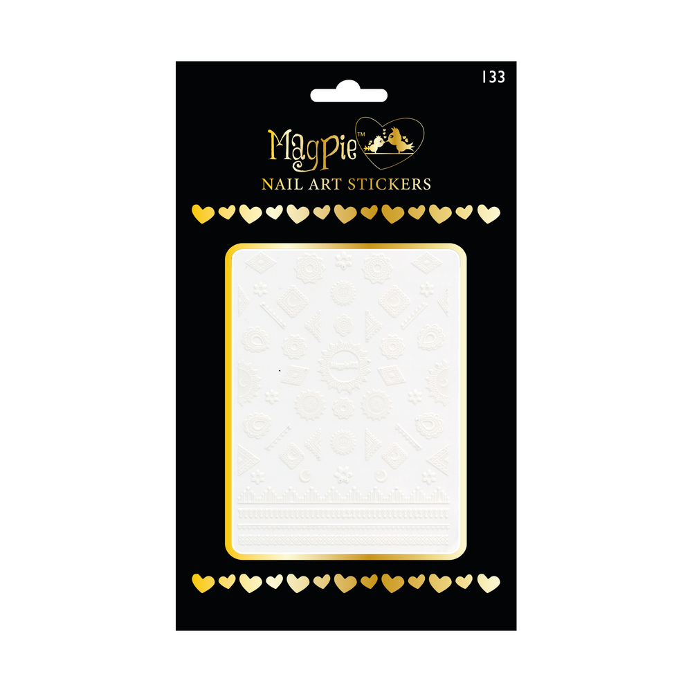 Sticker #133 - Medallion, White