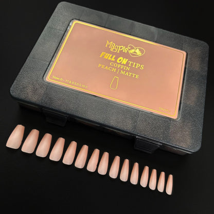 Clearance Full On Tips - Peach Coffin