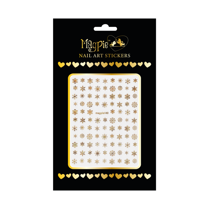 Sticker #140 - Snowflakes, Gold