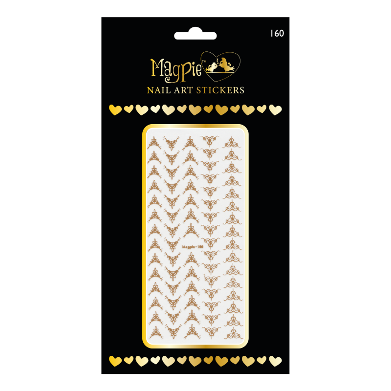 Sticker #160 - Fleur de Lis style, Gold