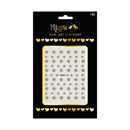 Sticker #185 - Glitter Stars, gold