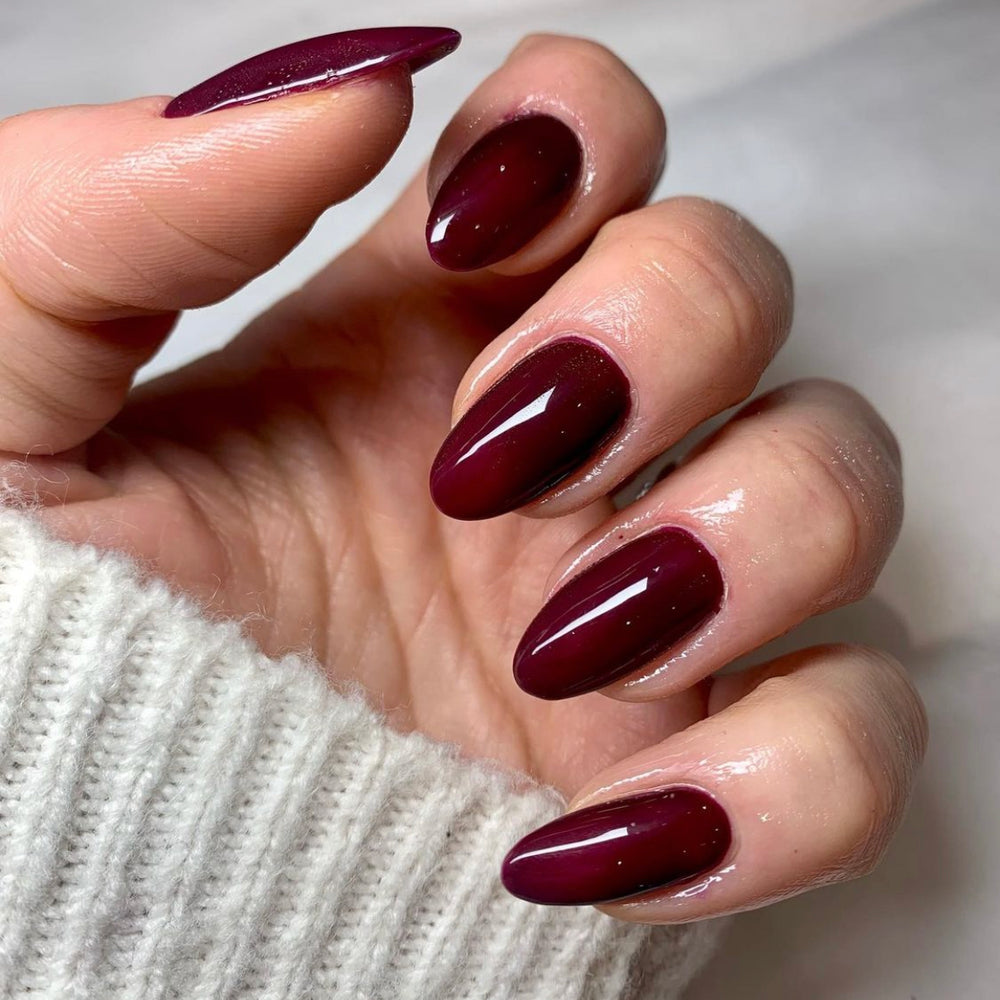 August Red Berry Nails That Pop