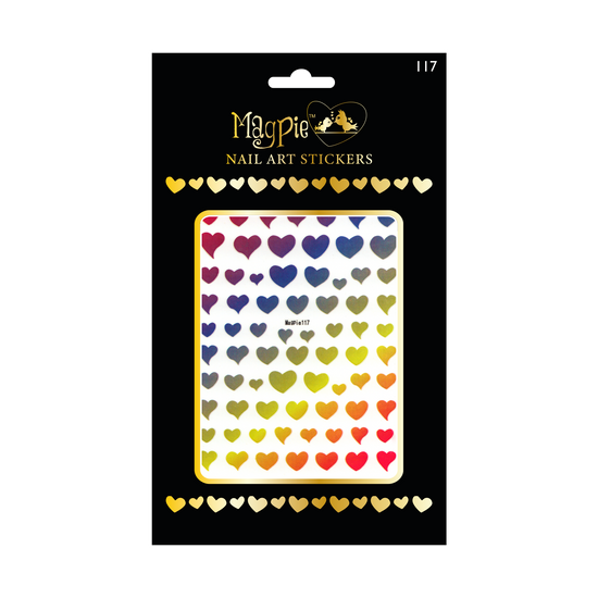 Load image into Gallery viewer, Sticker #117 - Rainbow Hearts
