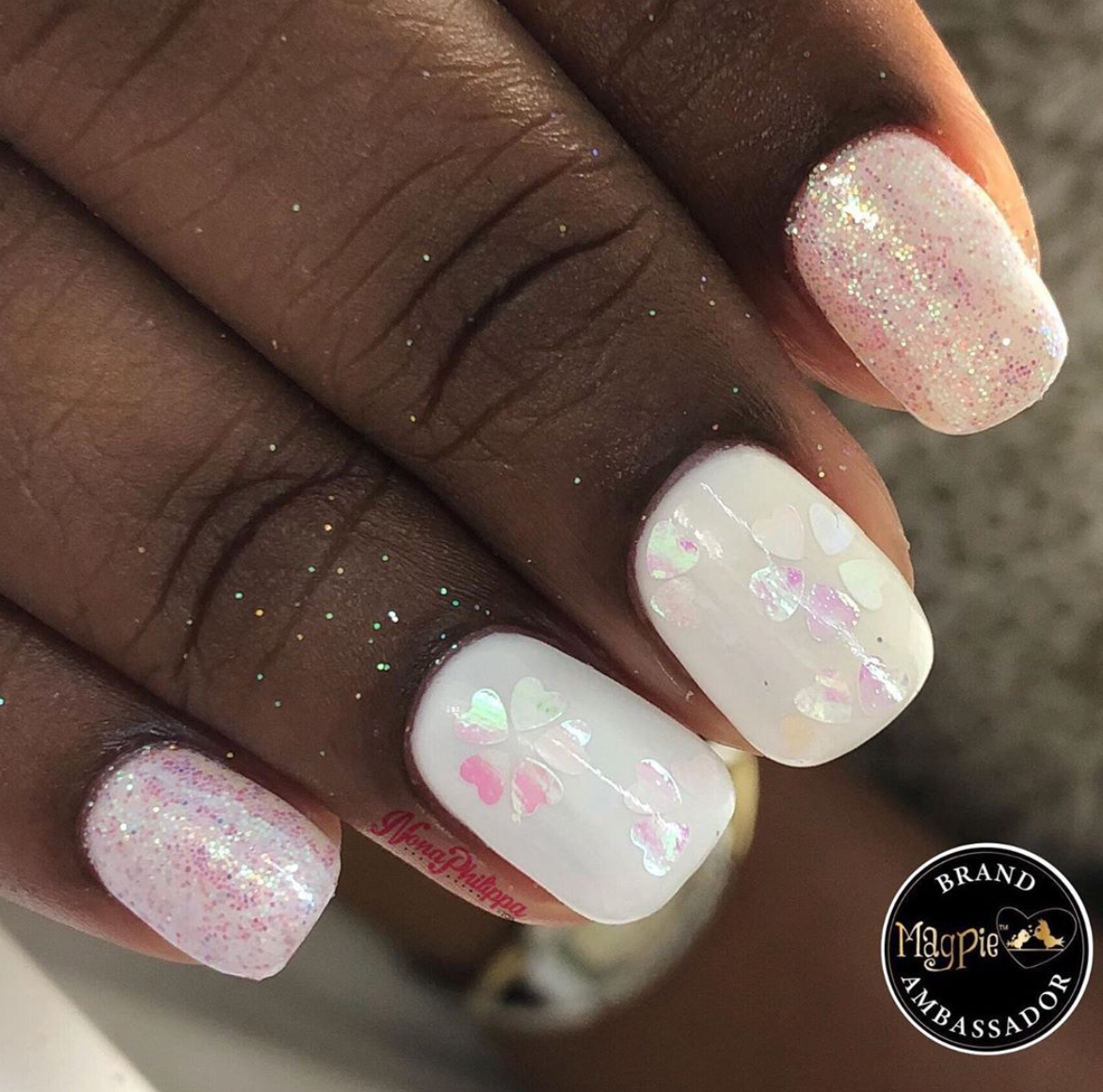 White iridescent best sale nail polish