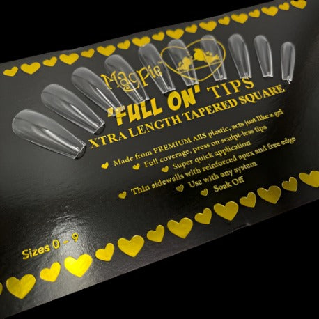 Clearance Full On Tips - XTRA LENGTH TAPERED SQUARE