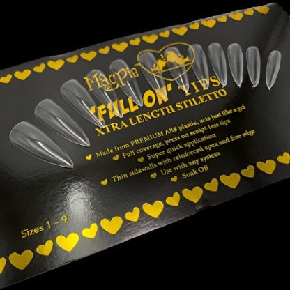 Clearance Full On Tips - XTRA LENGTH STILETTO