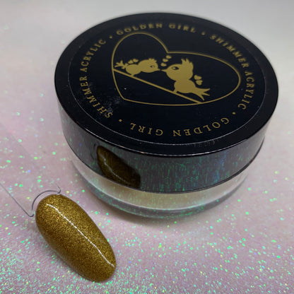 Golden Girl Shimmer Acrylic Powder, 7g pot
